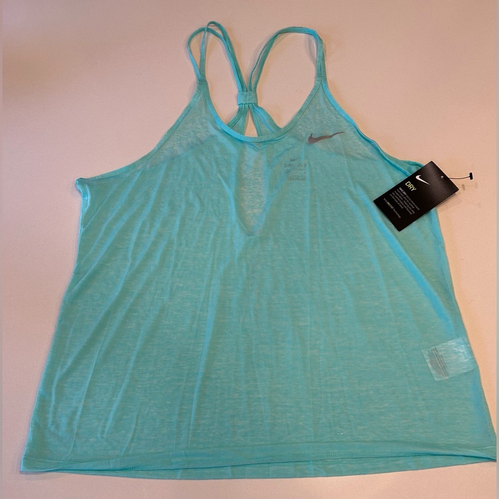 Nike Dri-fit Aqua Blue Tank Top New with tags